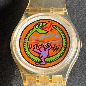 Vintage Keith Haring Swatch Watch Serpent GZ102 1986 Limited